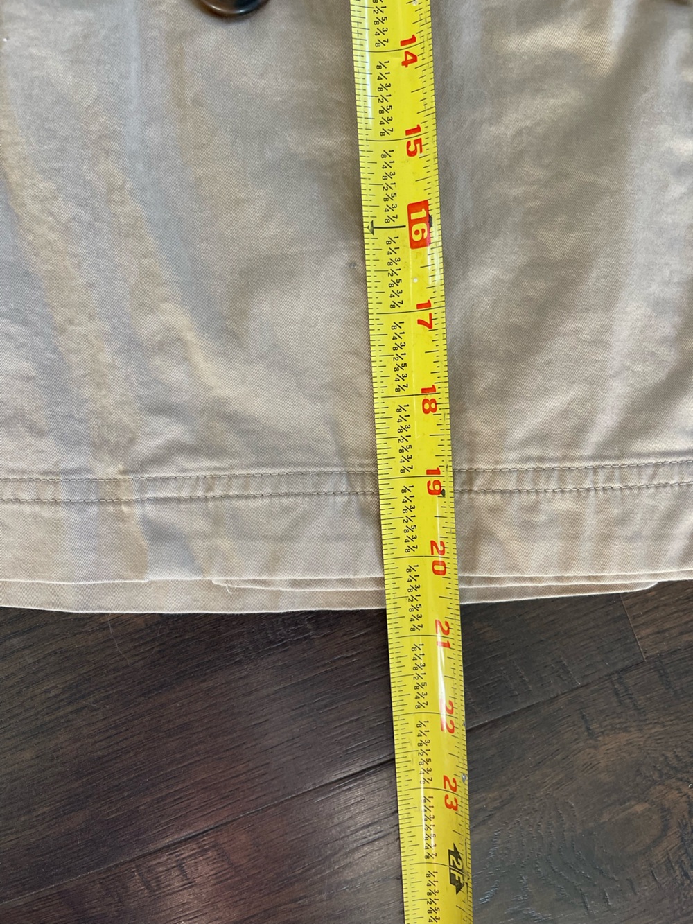 LAUREN RALPH LAUREN Khaki Trench Double Breasted Matching Belt Skirt Preppy Sz 8 - Picture 8 of 9